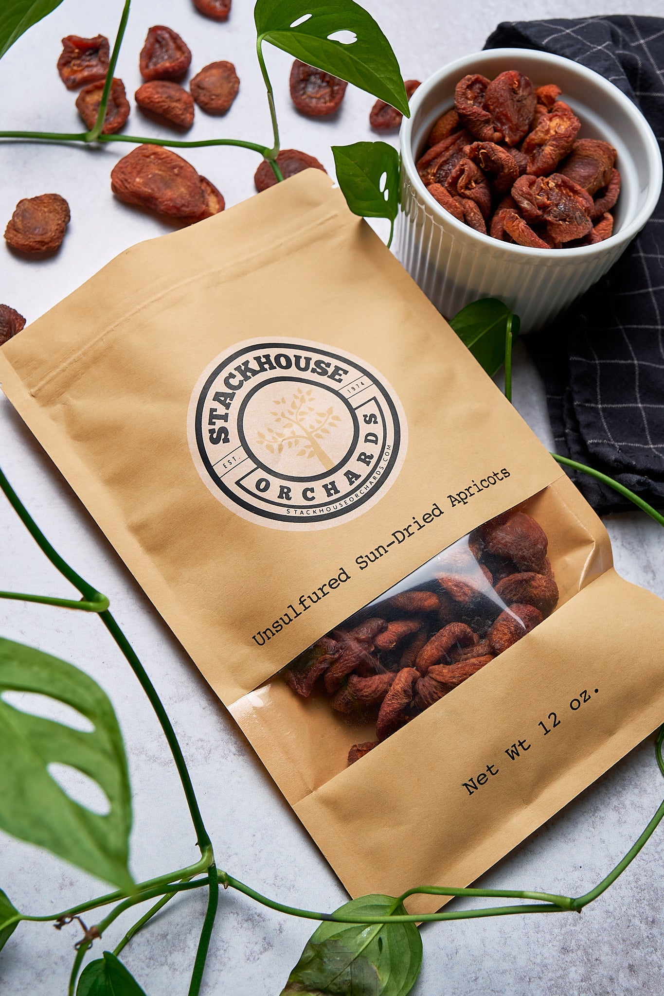 Unsulphered Organic Sun-Dried Apricots